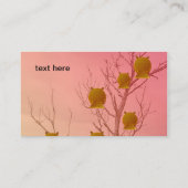 フクロウの名刺のテンプレート 名刺 (裏面)