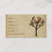 フクロウの名刺またはラベルの木 名刺 (正面)