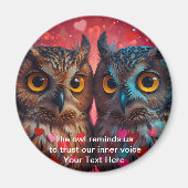 フクロウの名言集 マグネット (正面)