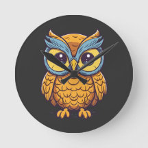 フクロウの喜び：かわいい-スタイルグラフィックデザイン