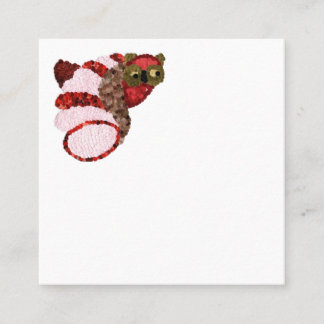 フクロウの四角形の紹介カード 紹介カード