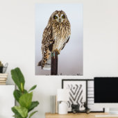 フクロウの垣根 ポスター (ホームオフィス)