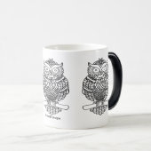 フクロウの変形マグカップ (11oz) モーフィングマグカップ (正面右)