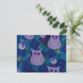 フクロウの夜歌 ポストカード (スタンド正面)