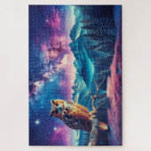 フクロウの夜見張り、山脈、夜警フクロウ ジグソーパズル (縦)