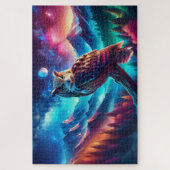 フクロウの夜見張り、山脈、夜警フクロウ ジグソーパズル (縦)