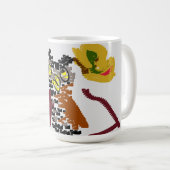 フクロウの夜遊び コーヒーマグカップ (正面右)