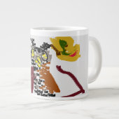 フクロウの夜遊び ジャンボコーヒーマグカップ (正面右)