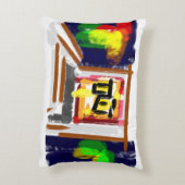 フクロウの夜雲 アクセントクッション (裏面(縦))