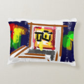 フクロウの夜雲 アクセントクッション (裏面)