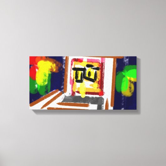 フクロウの夜雲 キャンバスプリント (正面)