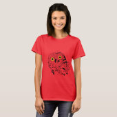フクロウの大きな黄色い目 Tシャツ (正面フル)