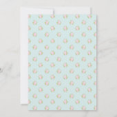 フクロウの女の子のベビーシャワーの招待状、ぼろぼろの上品 招待状 (裏面)