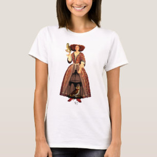 フクロウの女性 Tシャツ