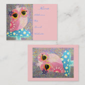 フクロウの妖精のプリンセス 名刺 (正面/裏面)