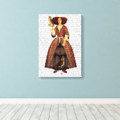 フクロウの婦人 キャンバスプリント (インサイチュ (ウッドフロア))