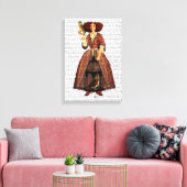 フクロウの婦人 キャンバスプリント (インサイチュ (リビング))