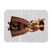 フクロウの婦人 マグネット (横)