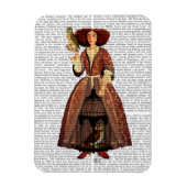 フクロウの婦人 マグネット (縦)