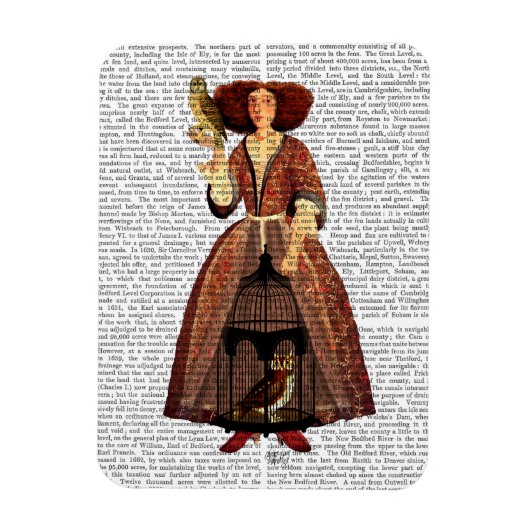 フクロウの婦人 マグネット (縦)