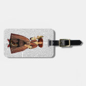 フクロウの婦人 ラゲッジタグ (正面横)