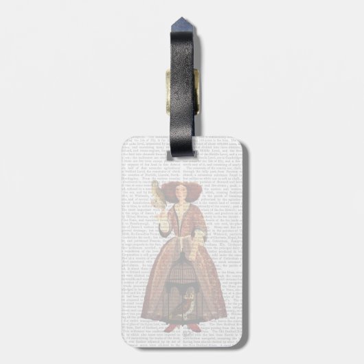 フクロウの婦人 ラゲッジタグ (裏面縦)