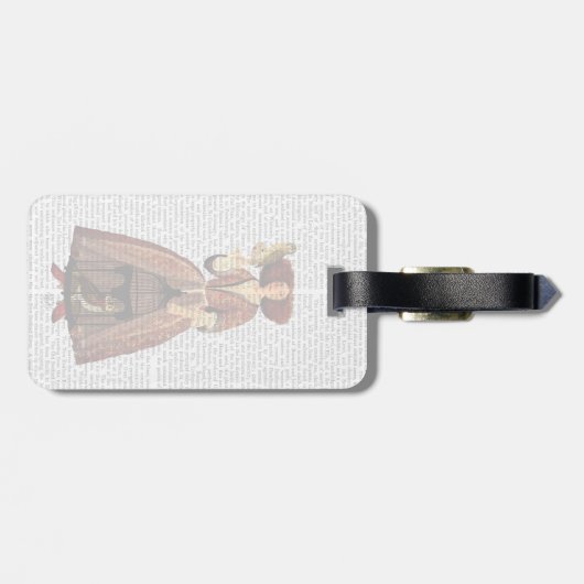 フクロウの婦人 ラゲッジタグ (裏面横)