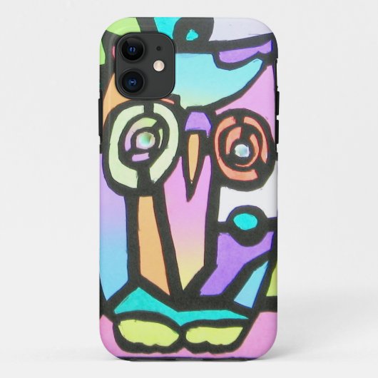 フクロウの子どものスケッチ Case-Mate iPhoneケース (裏面)
