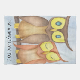 フクロウの恋人たち キッチンタオル