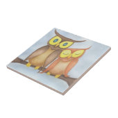 フクロウの恋人たち タイル (側面)