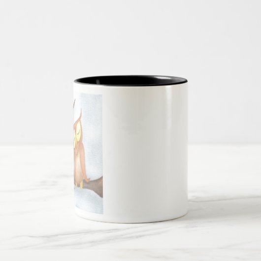 フクロウの恋人たち ツートーンマグカップ (中央)