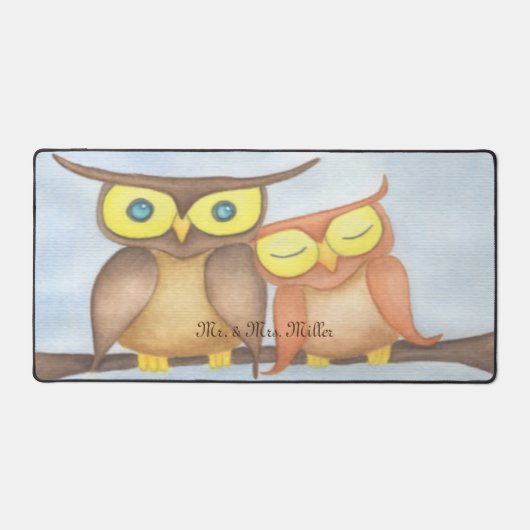 フクロウの恋人たち デスクマット (正面)