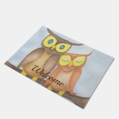 フクロウの恋人たち ドアマット (アングル)