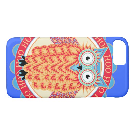 フクロウの恋人のかわいくカラフルな夜型の人 Case-Mate iPhoneケース (裏面(横))