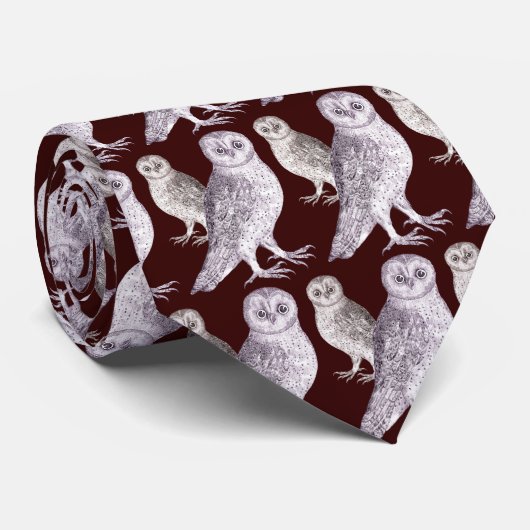 フクロウの恋人のネクタイ-素晴らしい鳥監視人のギフト! ネクタイ (ロール)