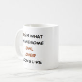 フクロウの恋人素晴らし。 コーヒーマグカップ (正面左)