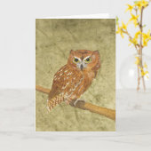 フクロウの悲鳴 – 「ラウドマウス」 カード (黄色い花)