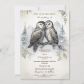フクロウの愛のログハウス 招待状 (正面)