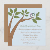 フクロウの愛結婚者 招待状 (正面/裏面)