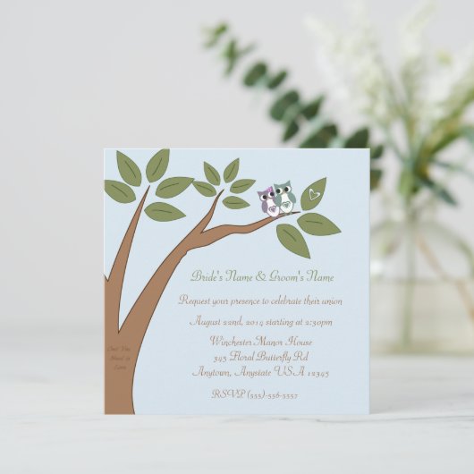 フクロウの愛結婚者 招待状 (スタンド正面)