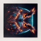 フクロウの抽象芸術プレデターの羽 ジグソーパズル (横)