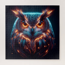 フクロウの抽象芸術プレデターの羽