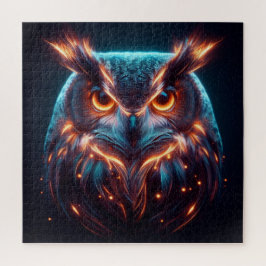 フクロウの抽象芸術プレデターの羽 ジグソーパズル
