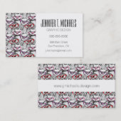 フクロウの接眼レンズパターン|はあなたの名前を加えます 名刺 (正面/裏面)