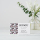 フクロウの接眼レンズパターン|はあなたの名前を加えます 名刺 (スタンド正面)