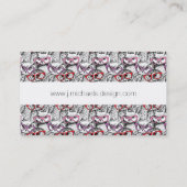 フクロウの接眼レンズパターン|はあなたの名前を加えます 名刺 (裏面)