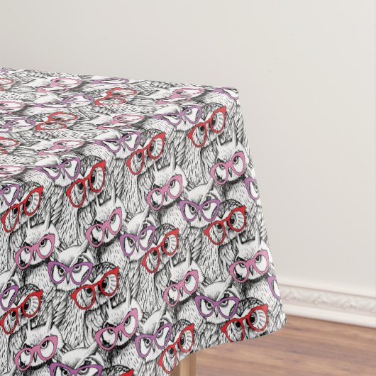 フクロウの接眼レンズパターン テーブルクロス (インサイチュ)