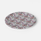 フクロウの接眼レンズパターン ペーパープレート (アングル)