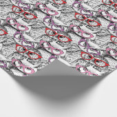 フクロウの接眼レンズパターン ラッピングペーパー (角)