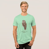 フクロウの料理人じゃないよ トライブレンドＴシャツ (正面全面)